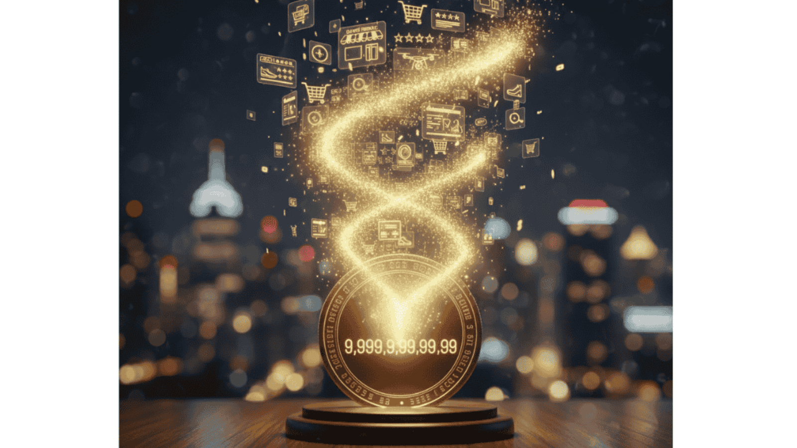Golden coin sprouting into an online store symbolizing Are eCommerce Businesses Profitable through visual profit growth.