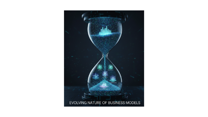 A fractal of store icons repeating infinitely smaller — infinite scalability of online trade.